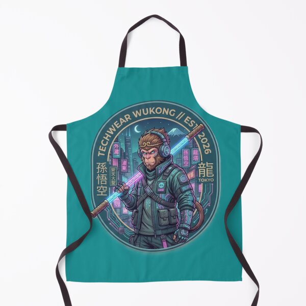 Item preview, Techwear Sun Wukong – Cyberpunk Monkey King Emblem designed and sold by Visual Chillout by GP .