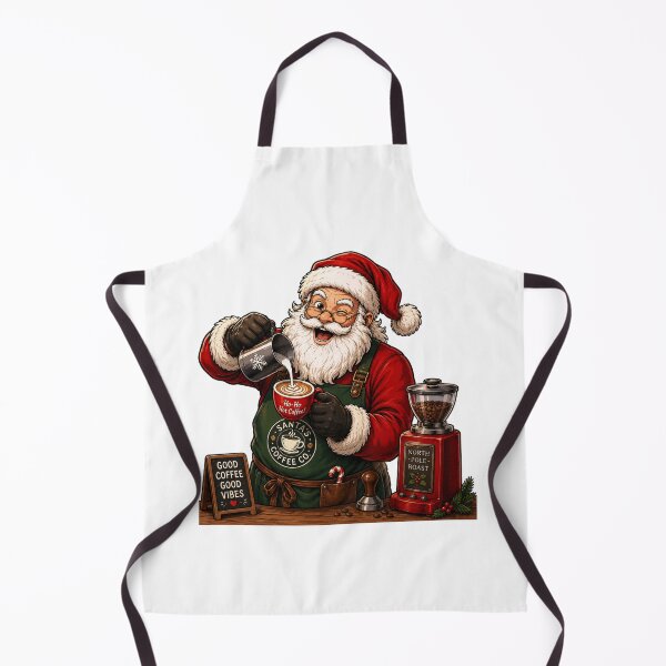 Item preview, Santa Christmas coffee shop designed and sold by DailyQuestPrint.