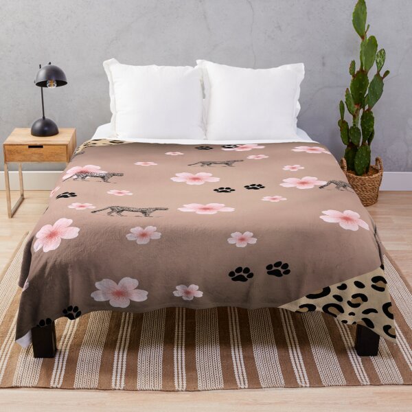 Item preview, Wild Cheetah Cherry Blossoms Brown designed and sold by MariahDaGoatedPrincess.