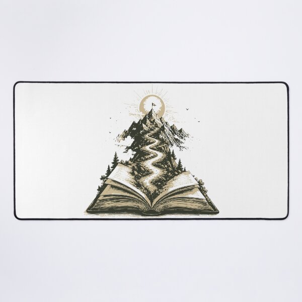 Item preview, Adventure Begins with a Book T-Shirt & Sticker | Open Book Mountain Landscape Illustration | Book Lover Gift designed and sold by Sunday.Supply.