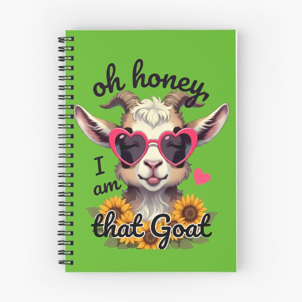 Item preview, Cute Goat Heart Sunglasses Sunflower Quote Oh Honey I Am That Goat designed and sold by digitalbob60.