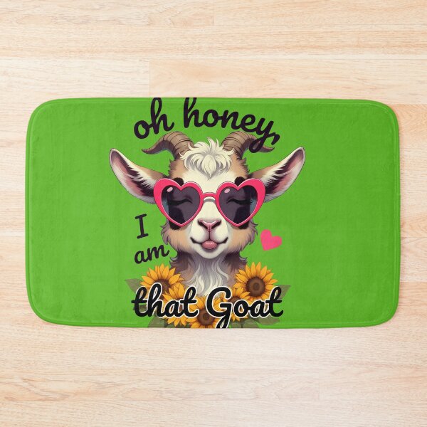 Item preview, Cute Goat Heart Sunglasses Sunflower Quote Oh Honey I Am That Goat designed and sold by digitalbob60.