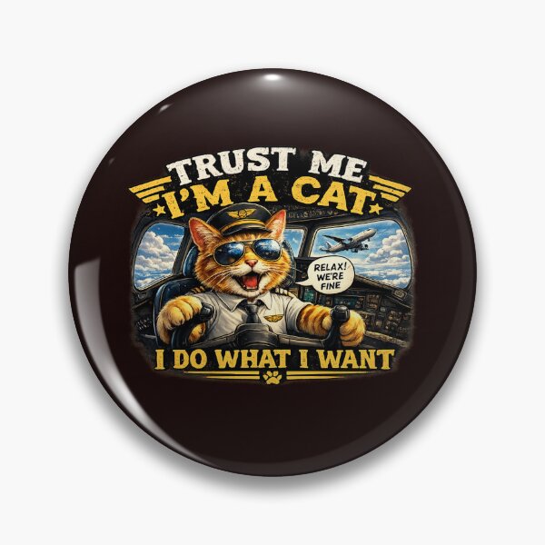 Item preview, Trust Me, I'm a Cat Pilot – Funny Cat Airplane Graphic T-Shirt designed and sold by Wonza22yara.