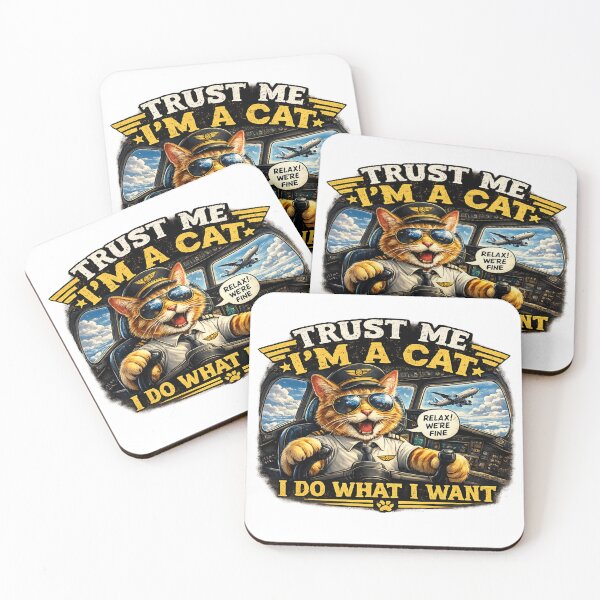 Item preview, Trust Me, I'm a Cat Pilot – Funny Cat Airplane Graphic T-Shirt designed and sold by Wonza22yara.