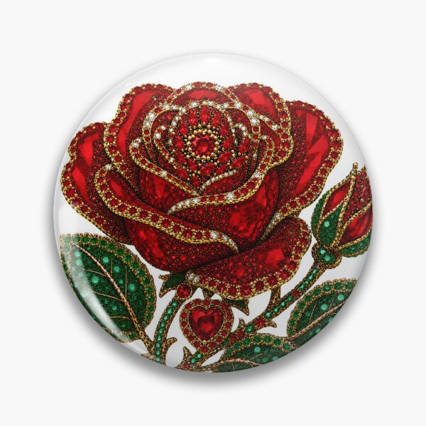 Item preview, CRYSTAL RED ROSE JEWEL designed and sold by wordspixies.