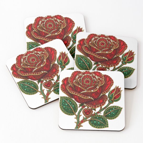 Item preview, CRYSTAL RED ROSE JEWEL designed and sold by wordspixies.