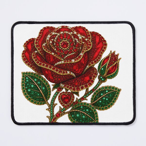 Item preview, CRYSTAL RED ROSE JEWEL designed and sold by wordspixies.