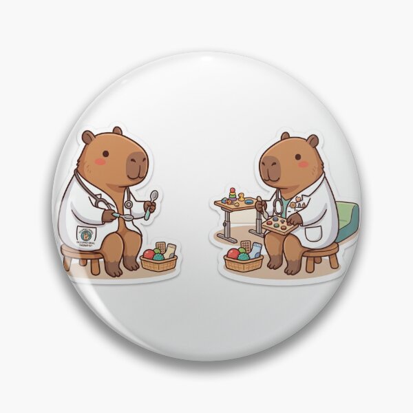 Item preview, Occupational Therapist Capybara Sticker - Cute Medical & Therapy Art designed and sold by palette fox.
