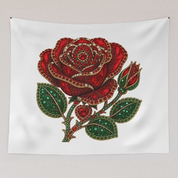 Item preview, CRYSTAL RED ROSE JEWEL designed and sold by wordspixies.