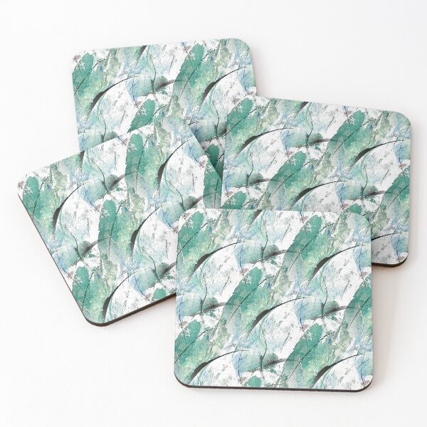 Item preview, Grunge Autumn Leaves in Teal designed and sold by Artistestella.