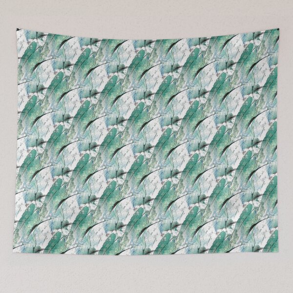 Item preview, Grunge Autumn Leaves in Teal designed and sold by Artistestella.