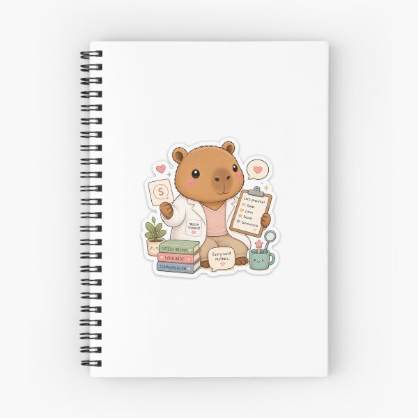Item preview, Cute Speech Therapist Capybara Sticker | Kawaii Speech Therapy Capybara designed and sold by palette fox.