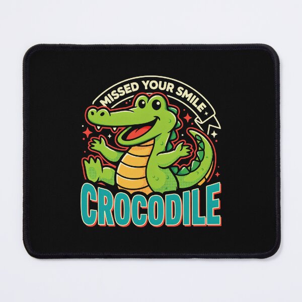 Item preview, Missed Your Smile Crocodile designed and sold by InkRebelia.
