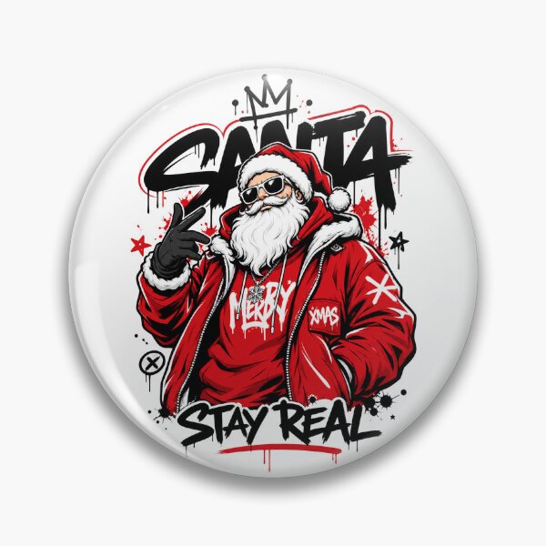 Item preview, Vintage Graffiti Santa Slay Real Xmas Design, Urban Hip Hop Santa Claus Design designed and sold by Clean Print Goods.