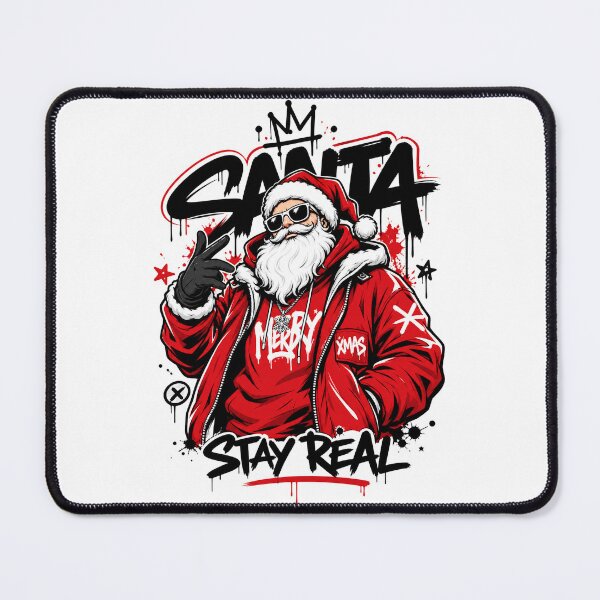 Item preview, Vintage Graffiti Santa Slay Real Xmas Design, Urban Hip Hop Santa Claus Design designed and sold by Clean Print Goods.