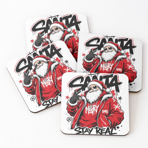 Item preview, Vintage Graffiti Santa Slay Real Xmas Design, Urban Hip Hop Santa Claus Design designed and sold by Clean Print Goods.