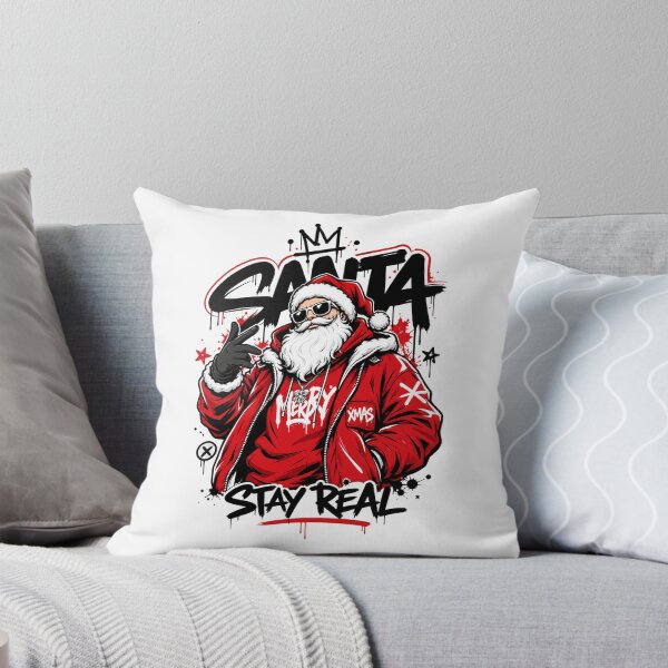 Item preview, Vintage Graffiti Santa Slay Real Xmas Design, Urban Hip Hop Santa Claus Design designed and sold by Clean Print Goods.