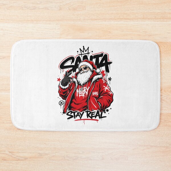 Item preview, Vintage Graffiti Santa Slay Real Xmas Design, Urban Hip Hop Santa Claus Design designed and sold by Clean Print Goods.