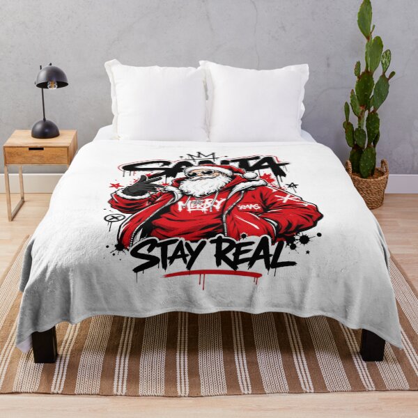 Item preview, Vintage Graffiti Santa Slay Real Xmas Design, Urban Hip Hop Santa Claus Design designed and sold by Clean Print Goods.