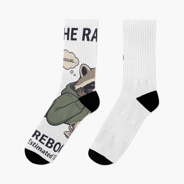 Item preview, Debugging Raccoon - 404 Error Rebooting Funny Tech Humor designed and sold by BobbyTee Merch.