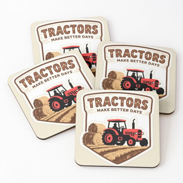 Item preview, TRACTORS MAKE BETTER DAYS – Pickup Beside Hay Bales Farming Design designed and sold by tarkone.