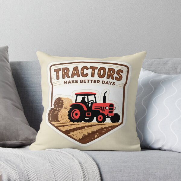 Item preview, TRACTORS MAKE BETTER DAYS – Pickup Beside Hay Bales Farming Design designed and sold by tarkone.