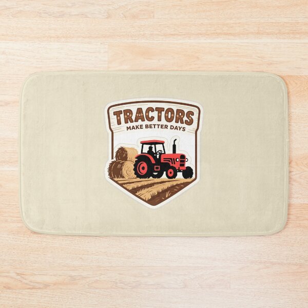 Item preview, TRACTORS MAKE BETTER DAYS – Pickup Beside Hay Bales Farming Design designed and sold by tarkone.