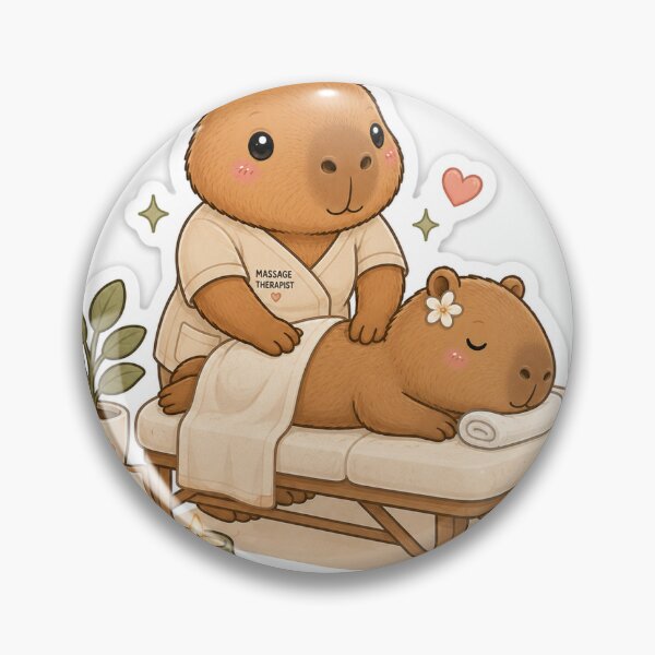 Item preview, Cute Massage Therapist Capybara Sticker | Kawaii Spa Capybara designed and sold by palette fox.