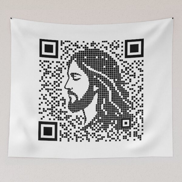 Aperçu de l'œuvre Code QR Jésus 3 créée et vendue par Warih.