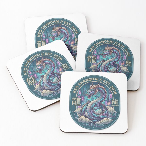 Item preview, Cyberpunk Chinese Dragon – Neo Shanghai Emblem designed and sold by Surviving Monday Club.