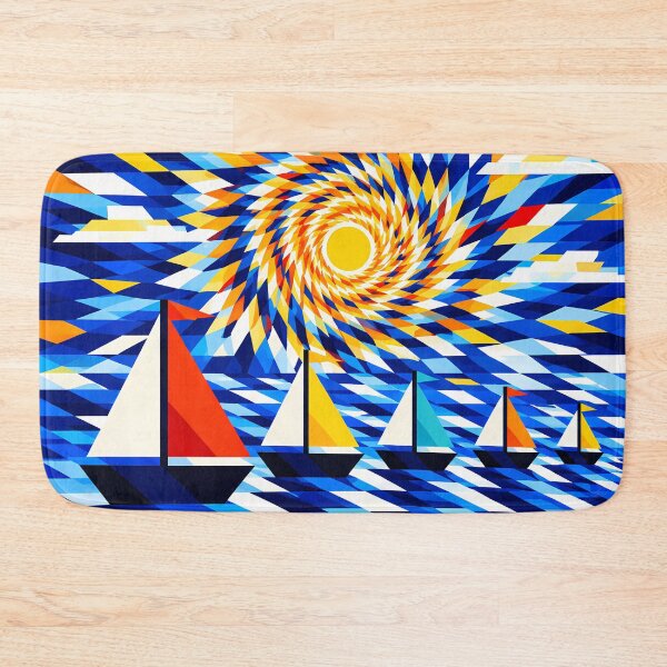 Item preview, Five Sailing Boats Abstract designed and sold by GooGoblin.