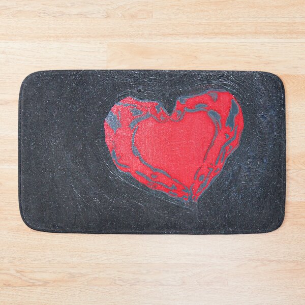 Item preview, Red Heart on Black  designed and sold by Ethna Gillespie.
