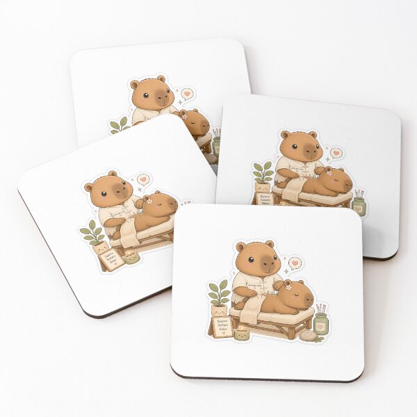 Item preview, Cute Acupuncturist Capybara Sticker | Kawaii Wellness Capybara designed and sold by palette fox.