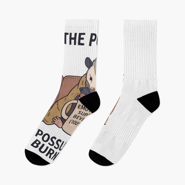 Item preview, Possum-bly Burnt Out Emotional Support Tea designed and sold by BobbyTee Merch.