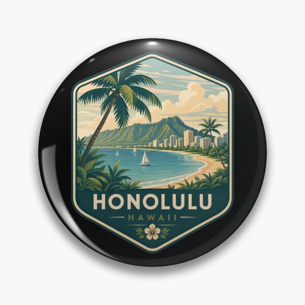 Item preview, Honolulu Hawaii Travel Nature Landscape designed and sold by FrontierCosmic.