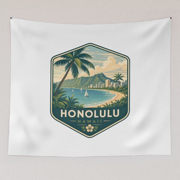 Item preview, Honolulu Hawaii Travel Nature Landscape designed and sold by FrontierCosmic.