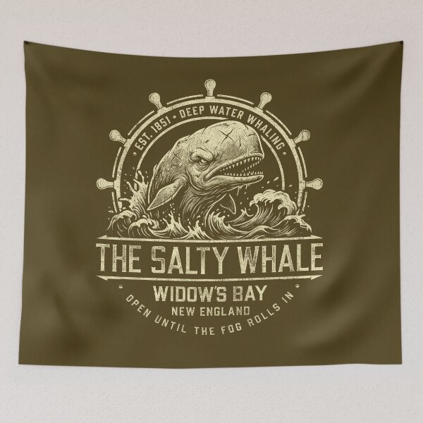 Item preview, The Salty Whale of Widow's Bay Vintage Whaling Nautical Seafood Restaurant Bar Pub Dks designed and sold by Alema Art.