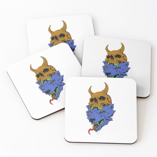 Item preview, skull and wolf design designed and sold by betasine.