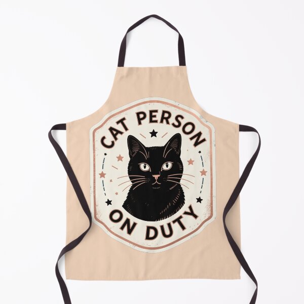 Item preview, CAT PERSON ON DUTY – Vintage-Style Black Cat Portrait Vintage Cats Design designed and sold by tarkone.