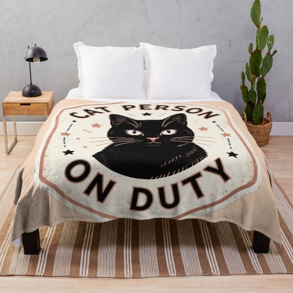 Item preview, CAT PERSON ON DUTY – Vintage-Style Black Cat Portrait Vintage Cats Design designed and sold by tarkone.