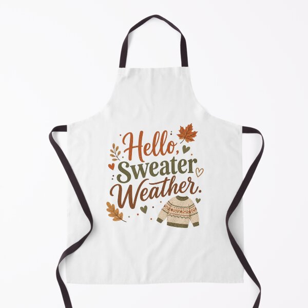 Item preview, Hello Sweater Weather Cozy Autumn Knitwear Typographic designed and sold by ElcastDesigns.
