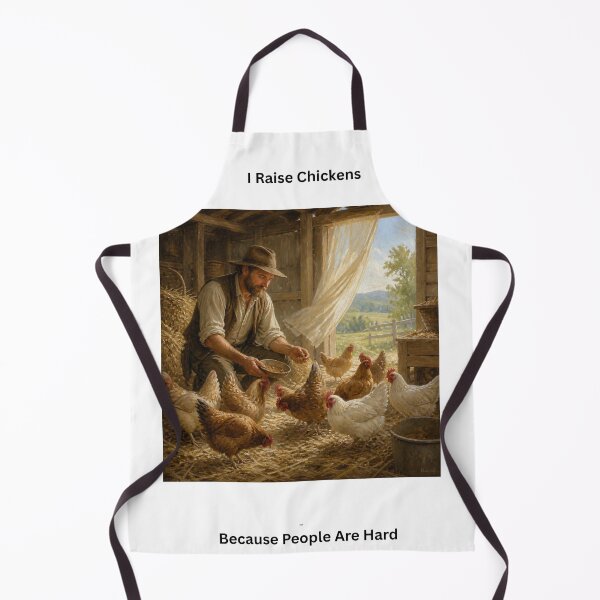 Item preview, Funny Chicken Shirt – I Raise Chickens Because People Are Hard designed and sold by IdleInk.