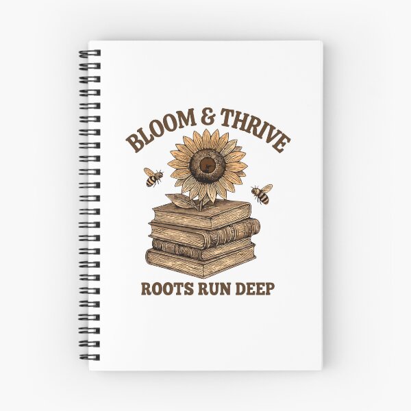 Item preview, Bloom and Thrive Roots Run Deep - Vintage Bee Sunflower Art designed and sold by artscreat.