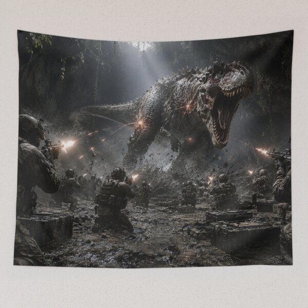 Item preview, Soldiers vs Giant Dinosaur designed and sold by MKDSN.