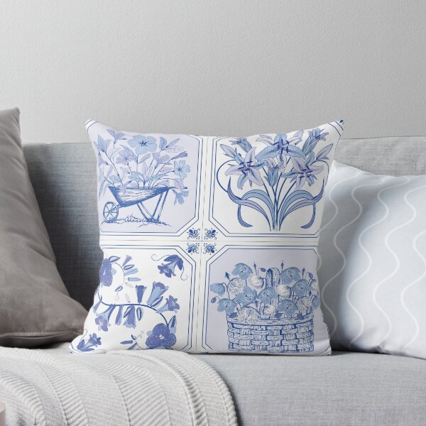 Item preview, Blue Botanical Toile Floral Pattern designed and sold by The Pattern Mill.