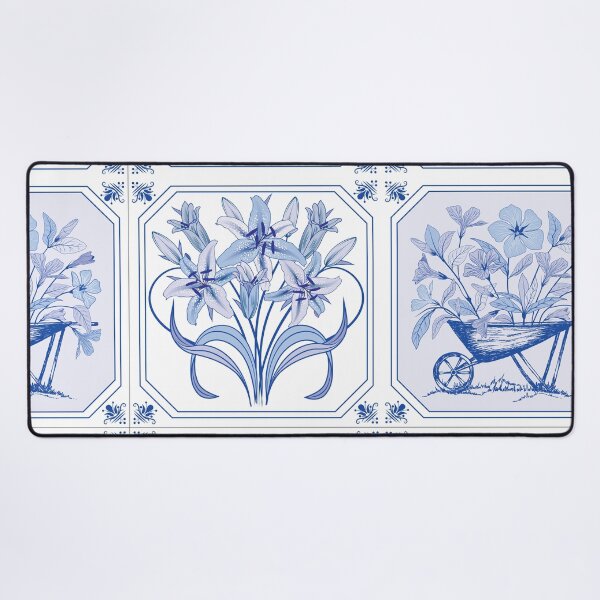 Item preview, Blue Botanical Toile Floral Pattern designed and sold by The Pattern Mill.