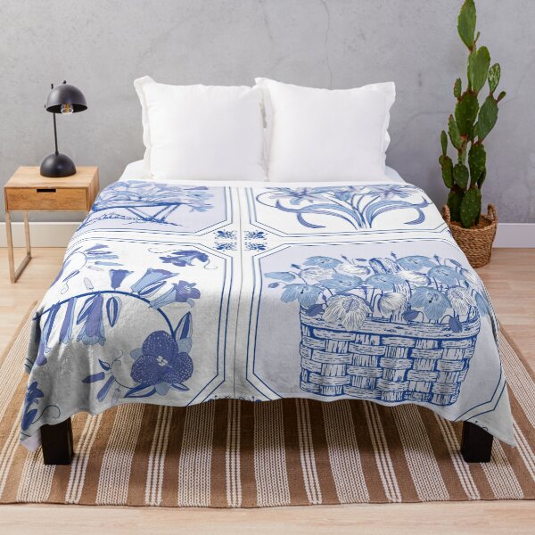 Item preview, Blue Botanical Toile Floral Pattern designed and sold by The Pattern Mill.