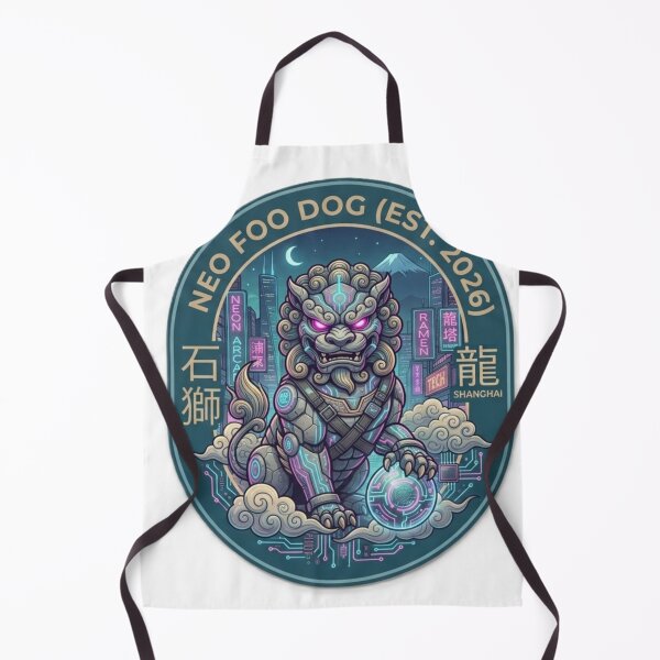Item preview, Cyberpunk Foo Dog – Neo Shanghai Guardian Lion designed and sold by Visual Chillout by GP .