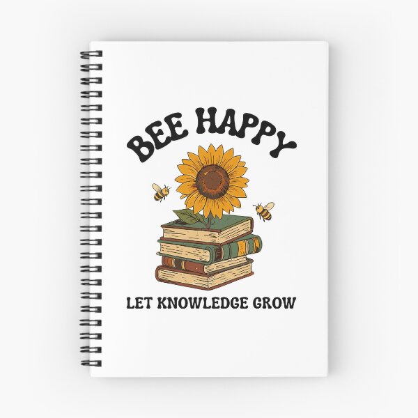 Item preview, Bee Happy Let Knowledge Grow - Vintage sunflower school Art designed and sold by artscreat.