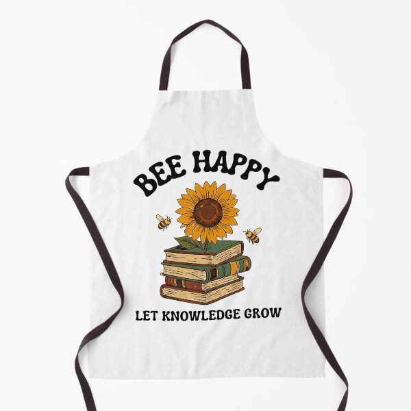 Item preview, Bee Happy Let Knowledge Grow - Vintage sunflower school Art designed and sold by artscreat.